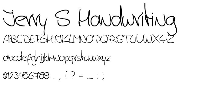 Jerry_s handwriting font
